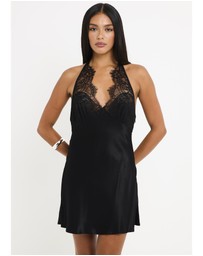 Alice In The Eve - Talia Halter Lace Mini Dress