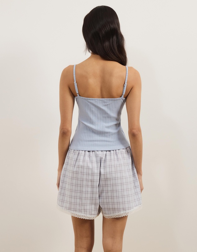 Atmos&Here - Lily Check Short and Pointelle Cami Pyjama Set