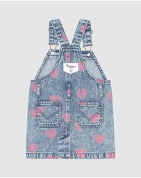 Huxbaby - Dreamy Denim Hearts Pinafore Dress - Babies-Kids