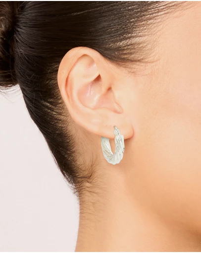 Lovisa - Waterproof Stainless Steel Twisted Hoop Earrings