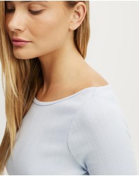 Cotton On Body - Dreamy Soft Pointelle 3/4 Long Sleeve Top