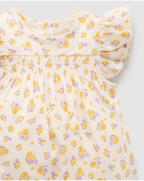 Purebaby - Luciana Shirred Romper -Kids-Babies