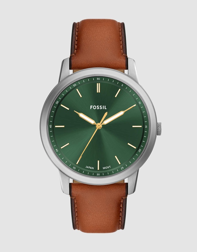 Fossil - Minimalist Brown Analogue Watch