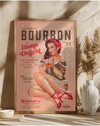 Olive et Oriel - Bourbon Babes Vol 22 Vintage Pinup Girl by The Whiskey Ginger Art Print