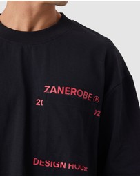 Zanerobe - Stacked Flow Tee Black