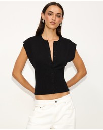 Dazie - Nyla Cinched Waist Knit Vest
