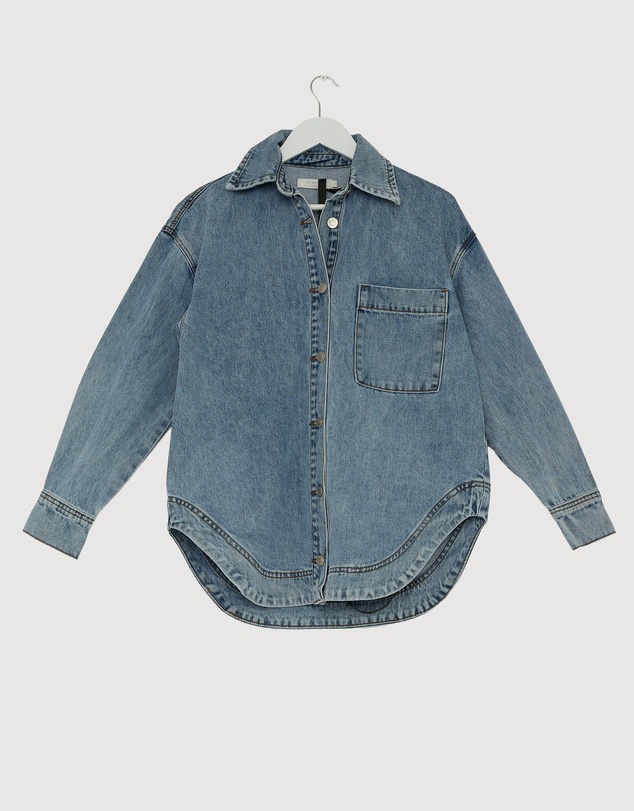 Revibe - Repaired Minima Esenciales Carmen Denim Shirt - AU 6