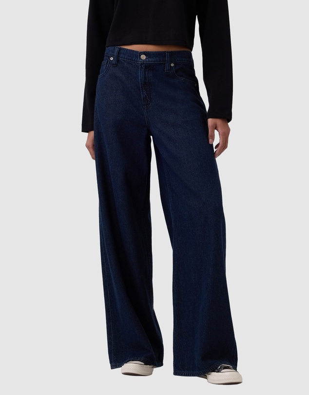 GAP - Baggy Mid Rise Dark Holman Jeans