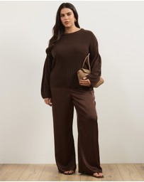 Atmos&Here Curvy - Irena Rib Knit Jumper