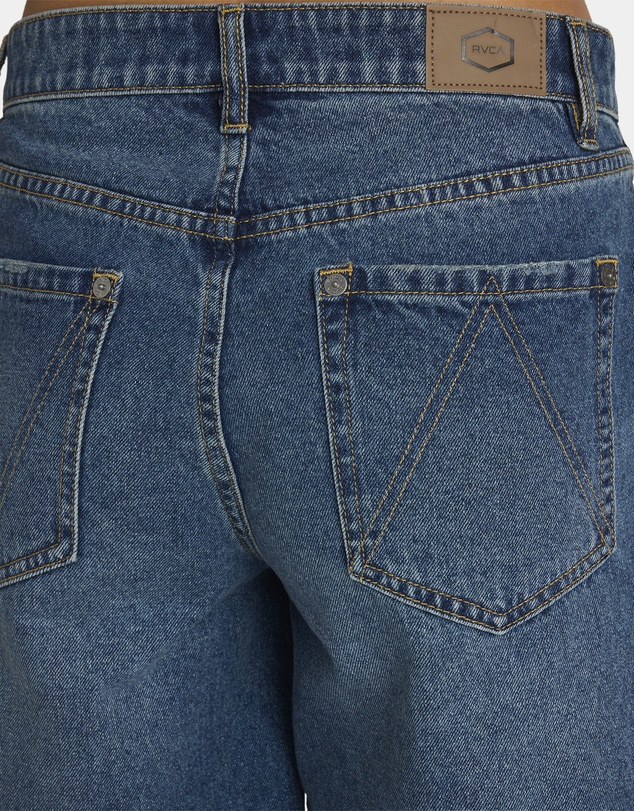 RVCA - Womens Long Beach Denim Shorts