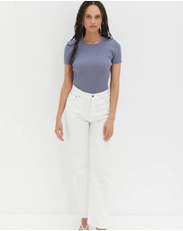 Style Addict - Knit October Short Sleeve Bodysuit