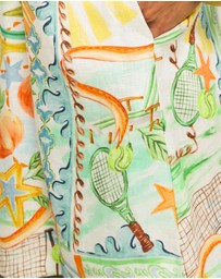AERE - Lana Linen Mini Dress