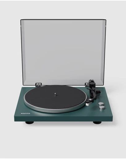 iWorld - Kanto OBI3 (2nd Gen) Turntable with Bluetooth 5.3, Preamp, and Pitch Control - Matte Green