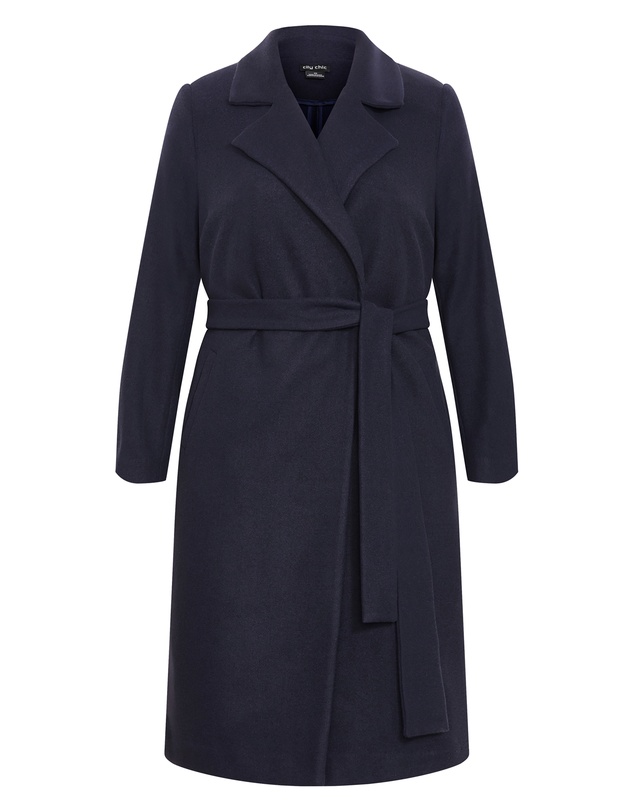 City Chic - Riley Row Belted Coat