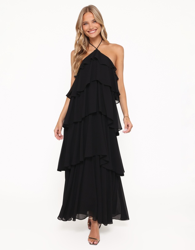 Petal & Pup - Chasity Halterneck Maxi Dress - Black