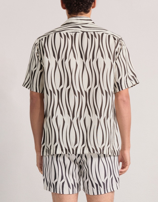 Frescobol Carioca - Roberto Lyocell Blend Vento Print SS Shirt