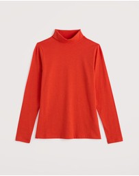 Seasalt - Seasalt Cornwall Orange Landing Roll Neck Top