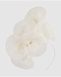 Max Alexander - Large Lilly White Flower Fascinator