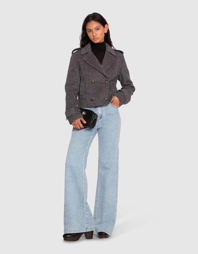 Belle & Bloom - Better Off Military Peacoat - Black/White