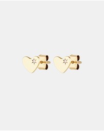 Luna Rae - Solid Gold - Sweetheart Studs