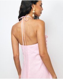 AERE - Tiera Halter Maxi Dress