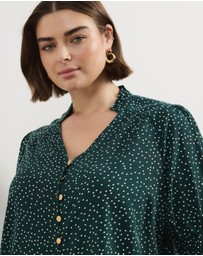 Atmos&Here Curvy - Brodie Puff Sleeve Blouse
