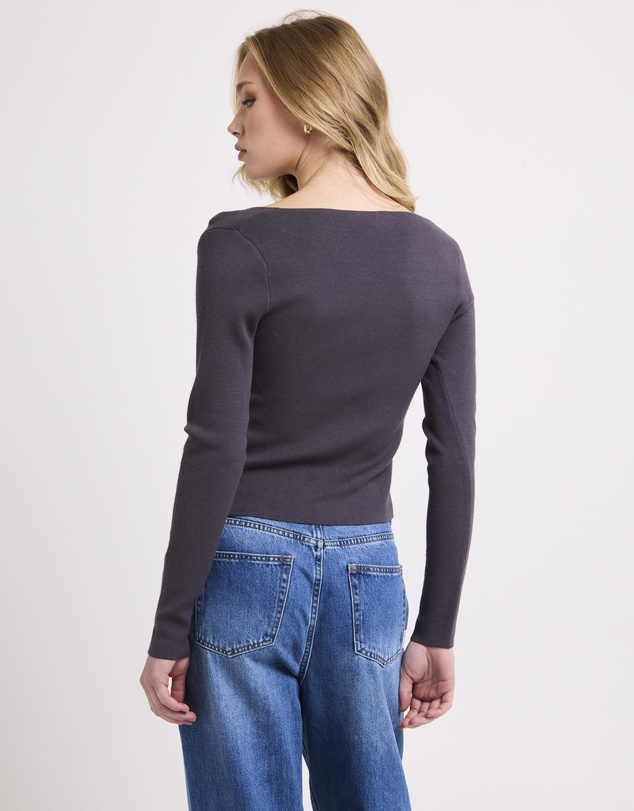 Subtitled - Bobbi Knit Open Front Top