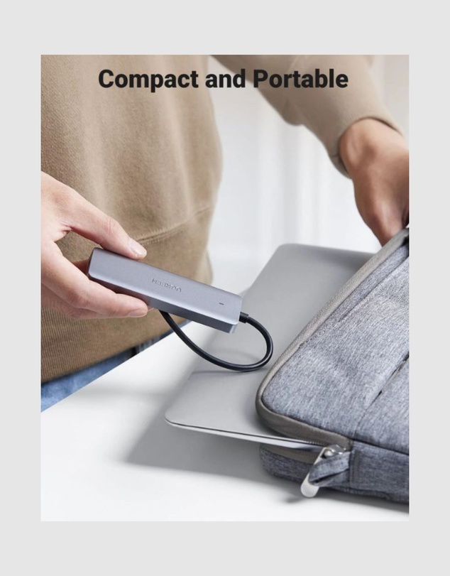 Ugreen - UGREEN 4 Ports USB C Hub Silver