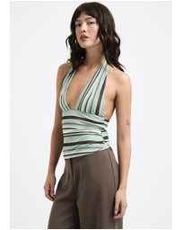 Alice In The Eve - Ava Slinky Plunge Top