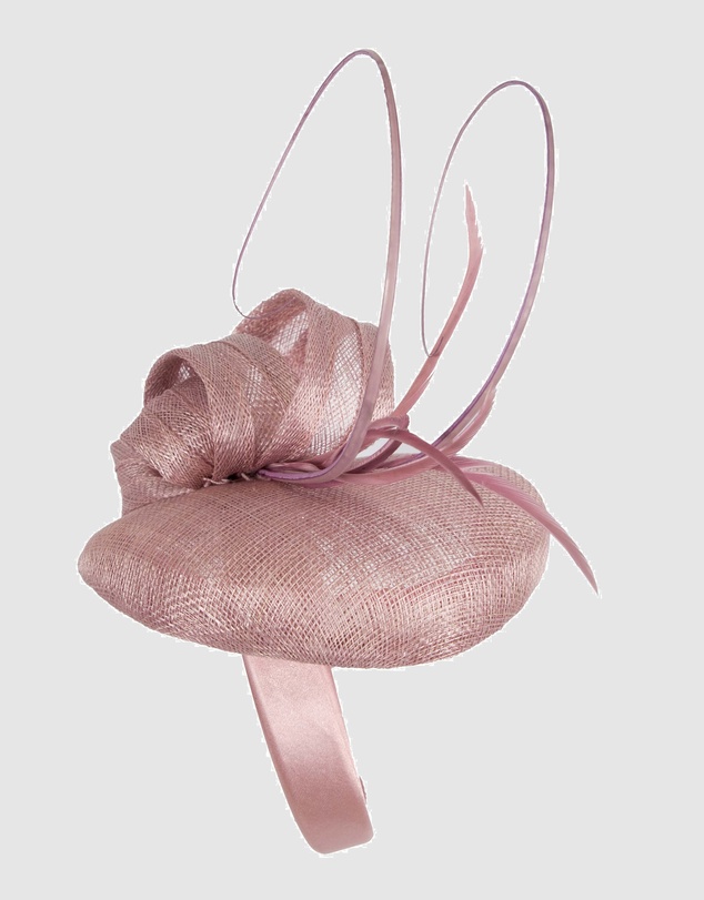 Max Alexander - Pillbox Dusty Pink Racing Fascinator