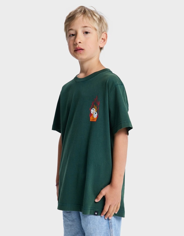DC Shoes - Boys 10 to 16 Burning Dice T-Shirt