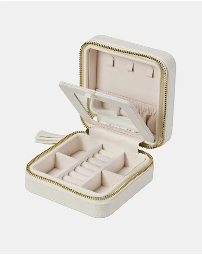 Wolf - WOLF Lauren Zip Travel Case Ivory