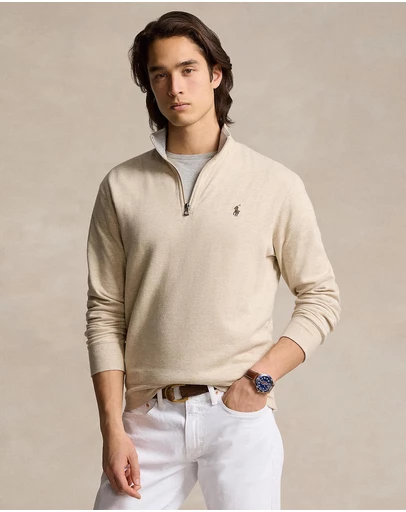 Polo Ralph Lauren - ICONIC EXCLUSIVE - Luxury Jersey Quarter-Zip Pullover
