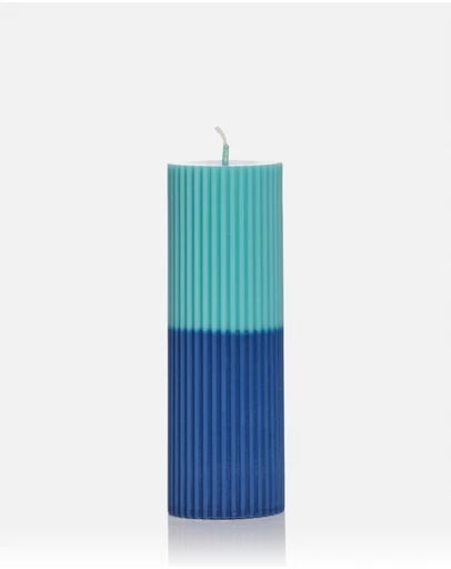 XRJ Celebrations - Pillar Two-Tone Ocean Candle