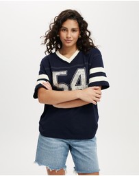 Cotton On - V Neck Oversized Graphic Tee