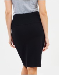 Angel Maternity - Maternity Straight Cut Ponti Work Skirt