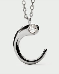 PDPAOLA - Initial 2026 C Silver Pendant Necklace