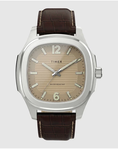 TIMEX - Marquee 41mm Natural Leather Strap Watch