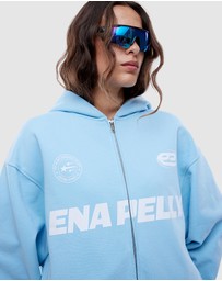 ENA PELLY - Multi Logo Zip Thru Hoodie