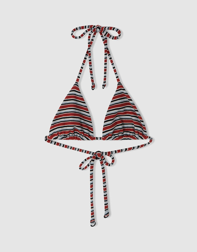 Zulu & Zephyr - Bold Stripe Towelling Tie Triangle Top