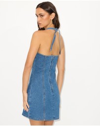 Dazie - Cote Denim Halter Dress