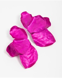 Lovisa - Red Coated Flower Petal Drop Earrings
