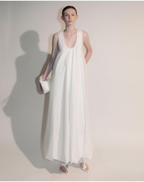 Minima Esenciales - Luna Cotton Bubble Hem Maxi Dress