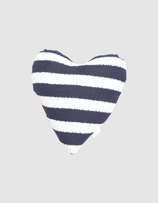 Mog & Bone - Heart Shaped Soft Toy - Navy Hamptons Stripe Print