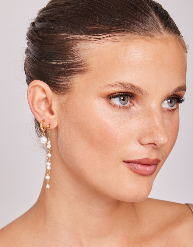 Zoe Olivia - Waterproof Freshwater Pearl Drop Stud Earrings