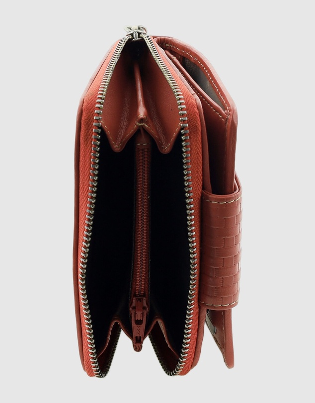 Pierre Cardin - Woven Leather Zip-Around Bi-Fold Wallet with RFID
