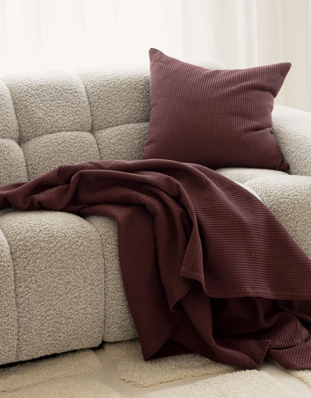 Bambury - Milo Waffle Square Cushion