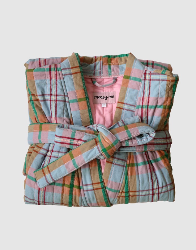 Mosey Me - Confetti Plaid Quilted Robe