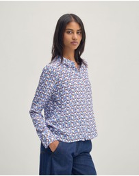 Oxford - Poppy Geo Print Shirt
