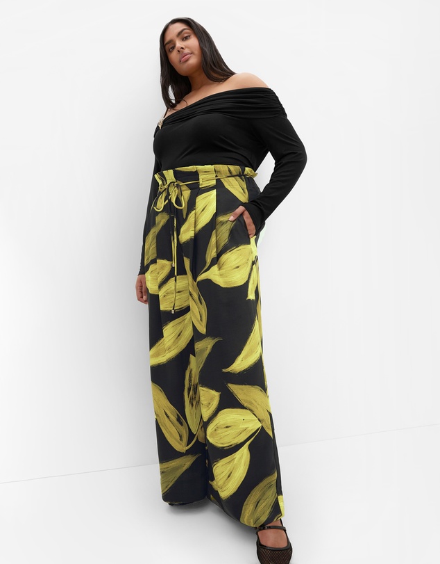 City Chic - Shania Zest Print Wide Leg Pant